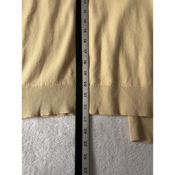 Ann Taylor Loft Sweater Womens Small Yellow Long Sleeve 100% Cotton Pullover - Picture 6 of 7